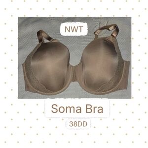 Soma Women's Tan Bra NWT Sz 38DD